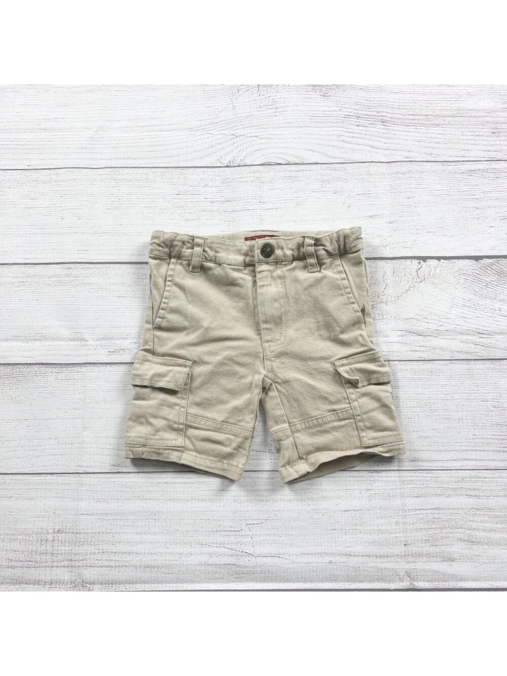 7 For All Mankind 7Fam Boys Beige Cargo Shorts 2T